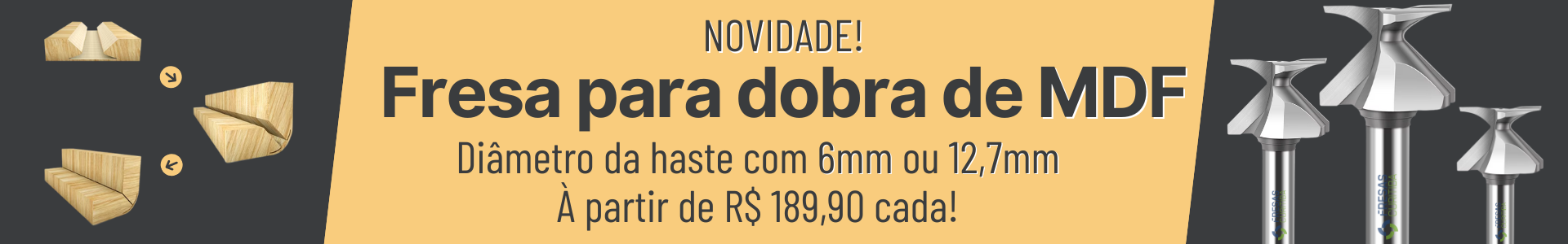 Fresa para dobrar MDF