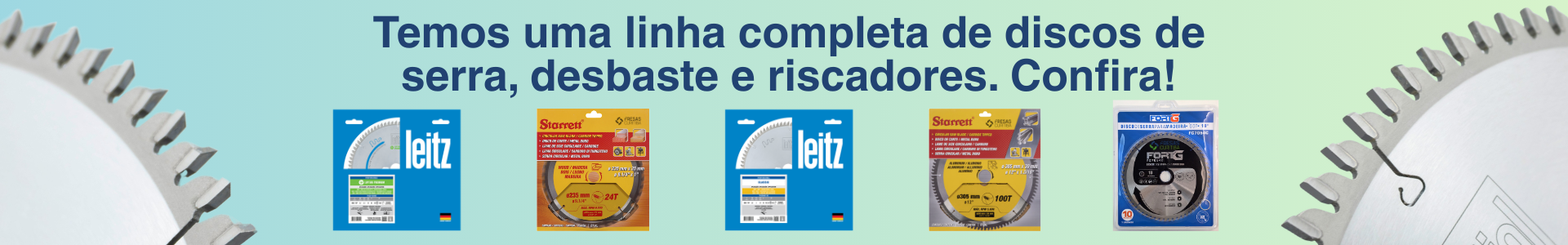 Linha de discos de serra