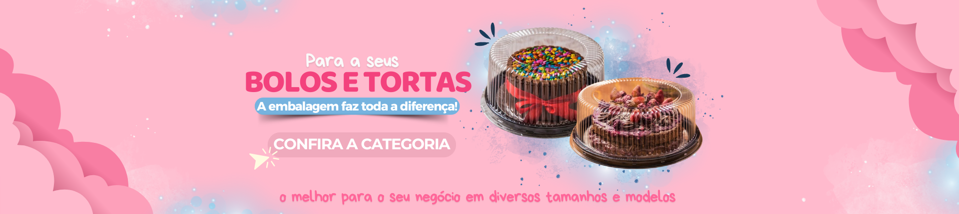 Embalagens para bolo e torta