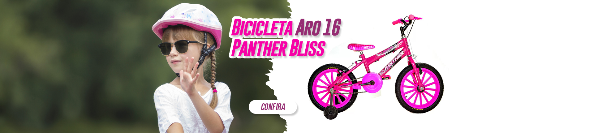 LDE - Bicicleta aro 16 Panther Bliss