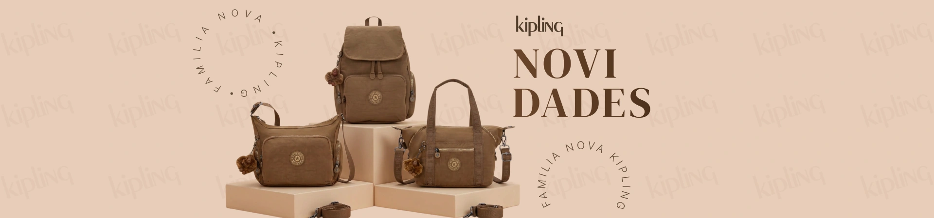 Banner novidades bolsas e mochilas Kipling