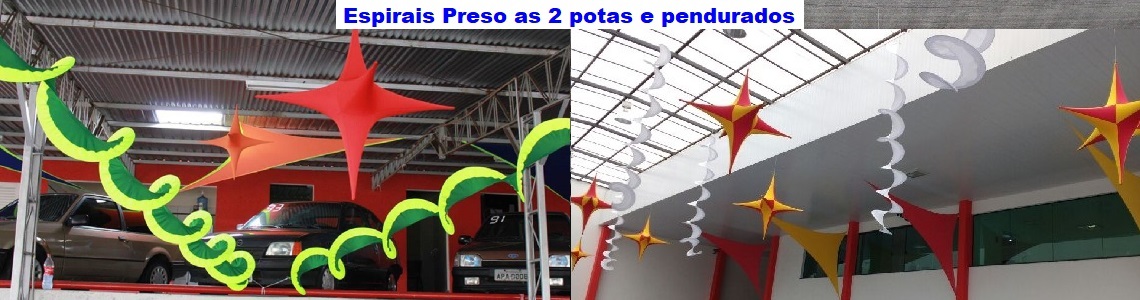 ESPIRAIS PRESO AS 2 PONTAS E PENDURADOS