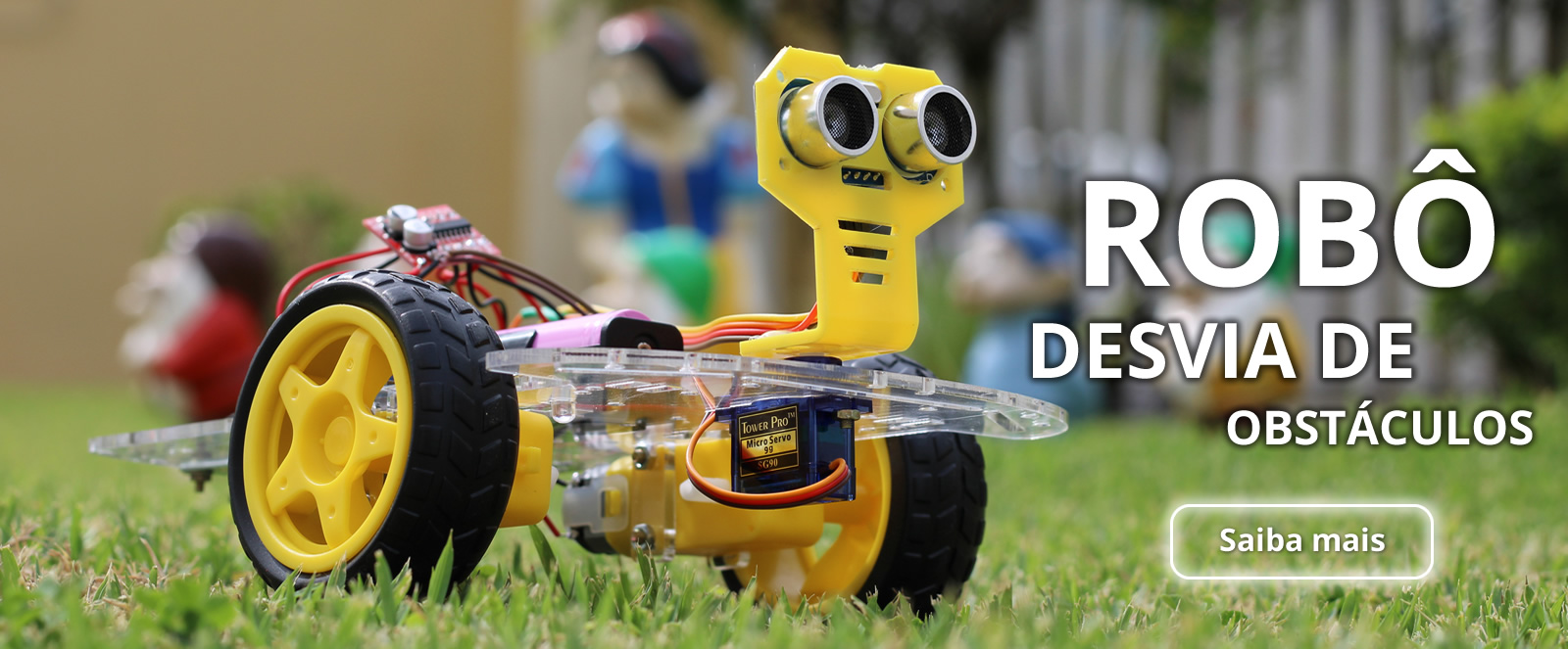 Robô Que Desvia De Obstáculos - Carro Chassi STEAM