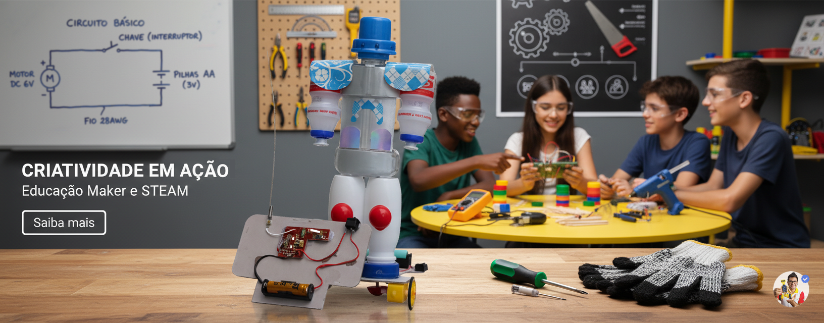 Projeto Maker Robodé DIY - Kit Educação Maker