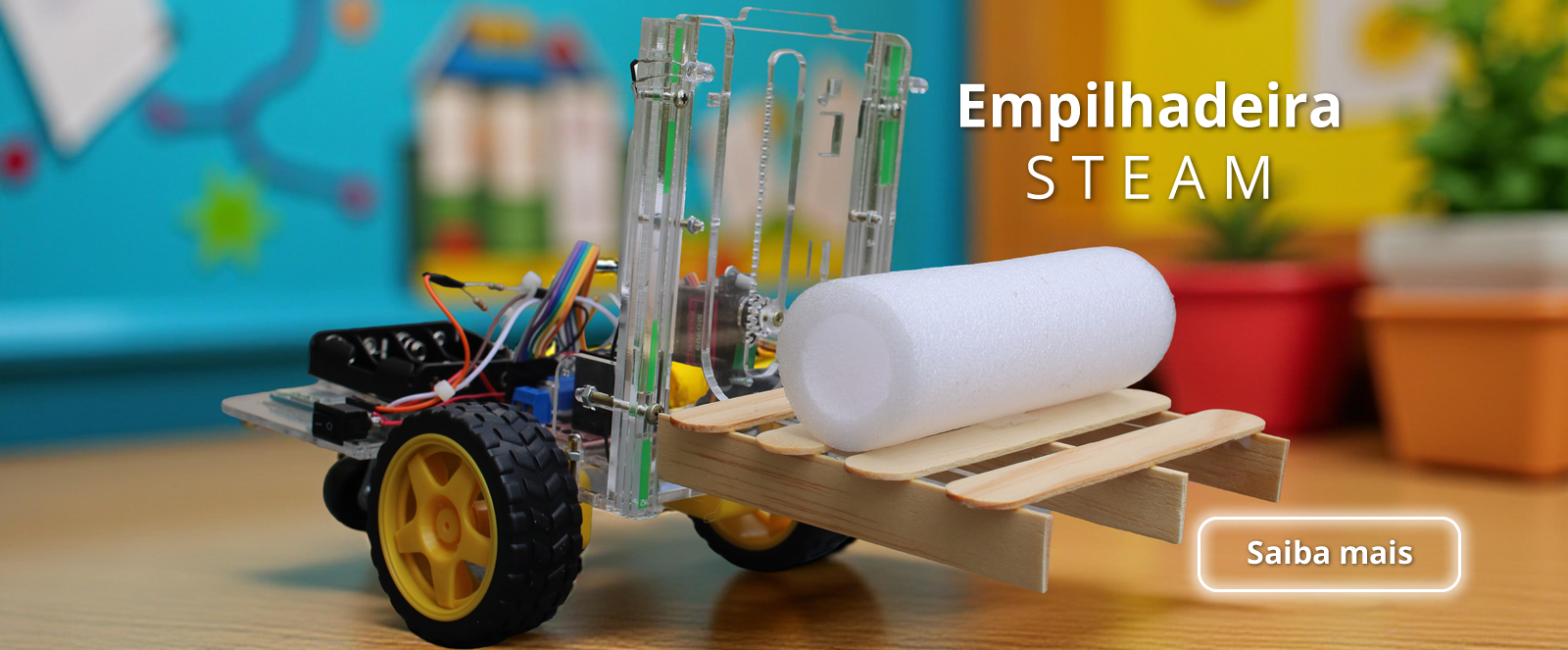 Empilhadeira STEAM para Projetos de TCC e Robótica Educacional