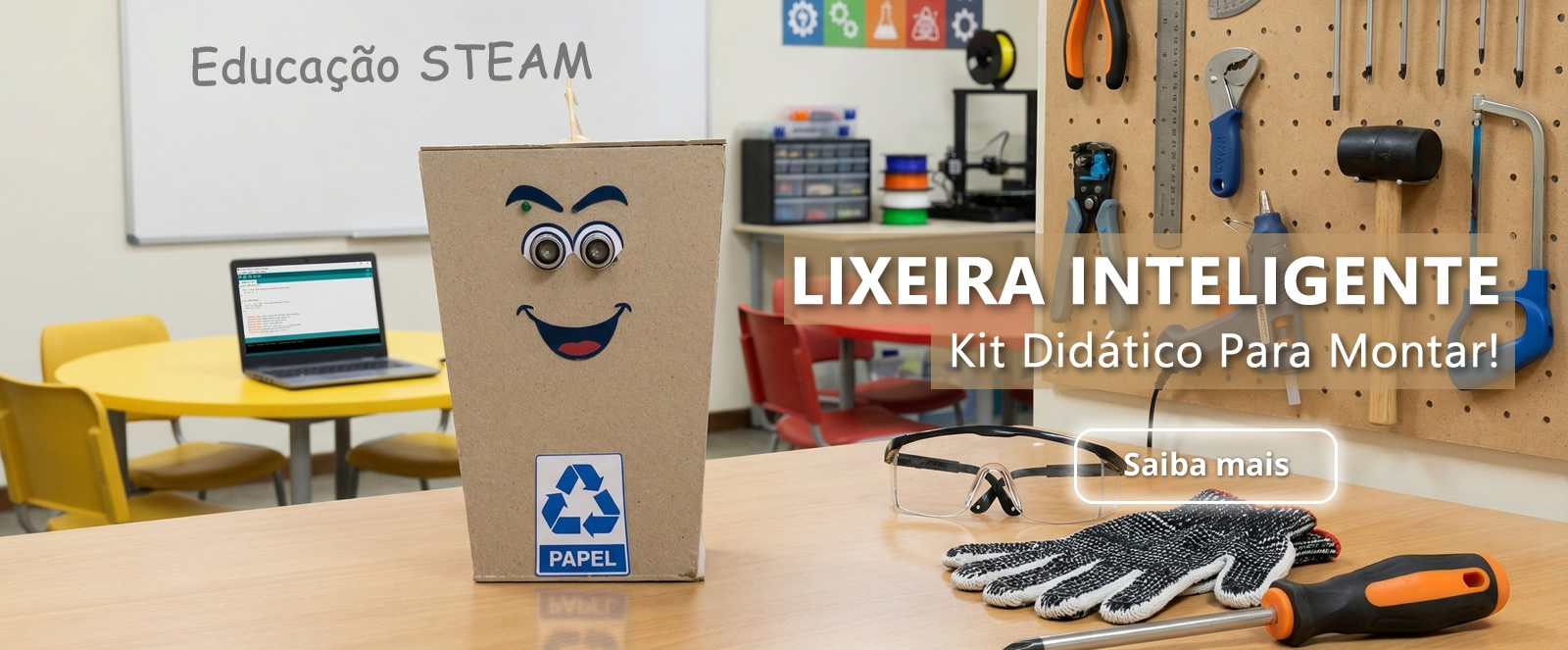 Lixeira com sensor - Automatizada