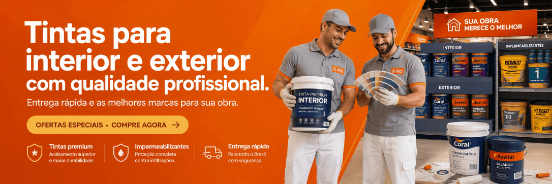 tintas para interior e exterior