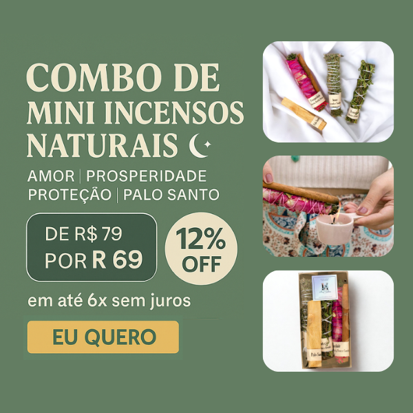 COMBO MINI INCENSO NATURAL - R$ 69 (12% OFF) mobile