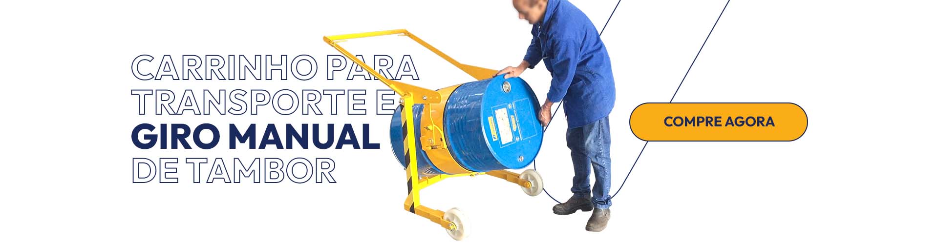 Carrinho para Transporte e Giro Manual de Tambor - MachMetals