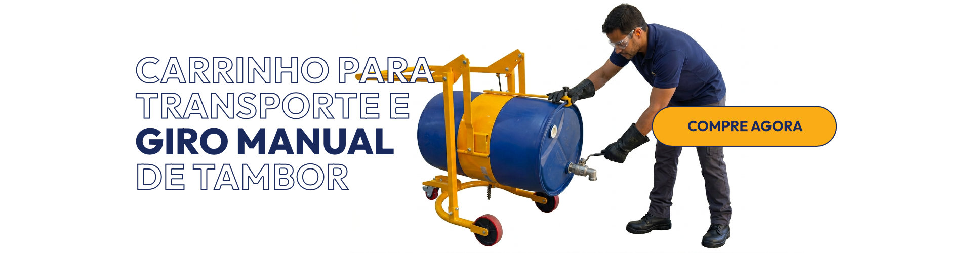 Carrinho para Transporte e Giro Manual de Tambor - MachMetals