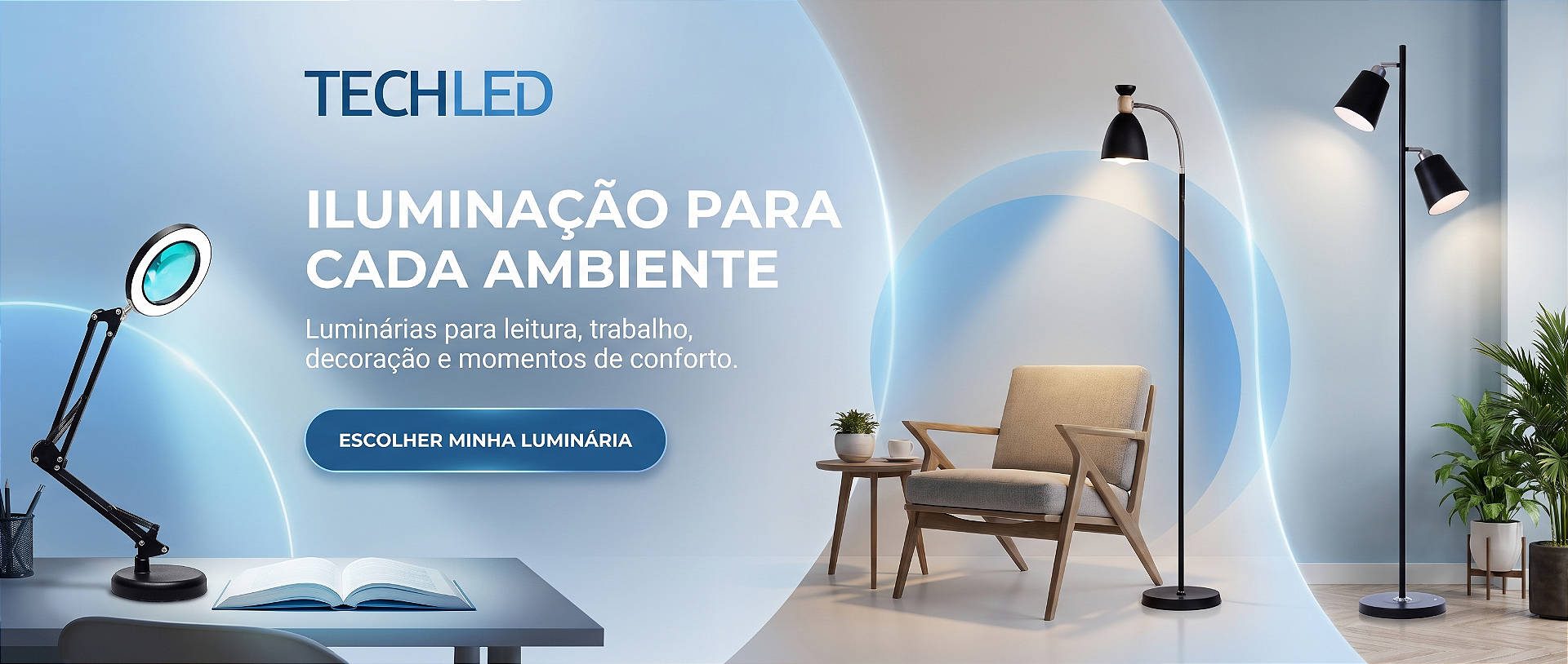FullBanner - TechLED Luminaria de Mesa Pixar