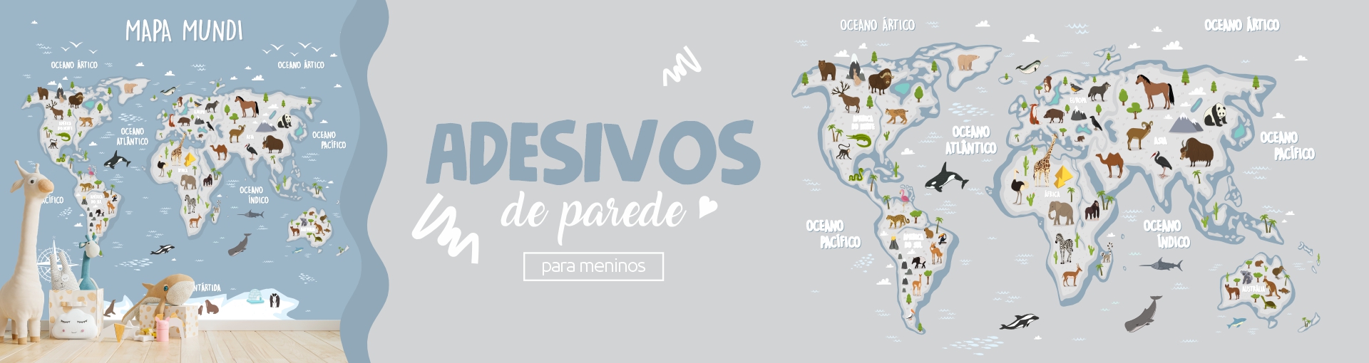 Full Banner - Adesivo de Parede Meninos