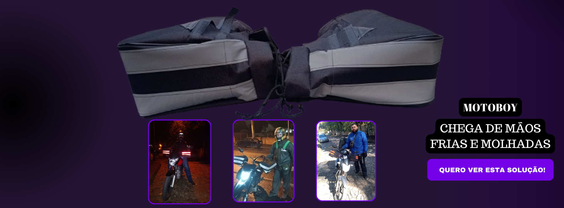 LUVAS FIXAS NA MOTO para o frio