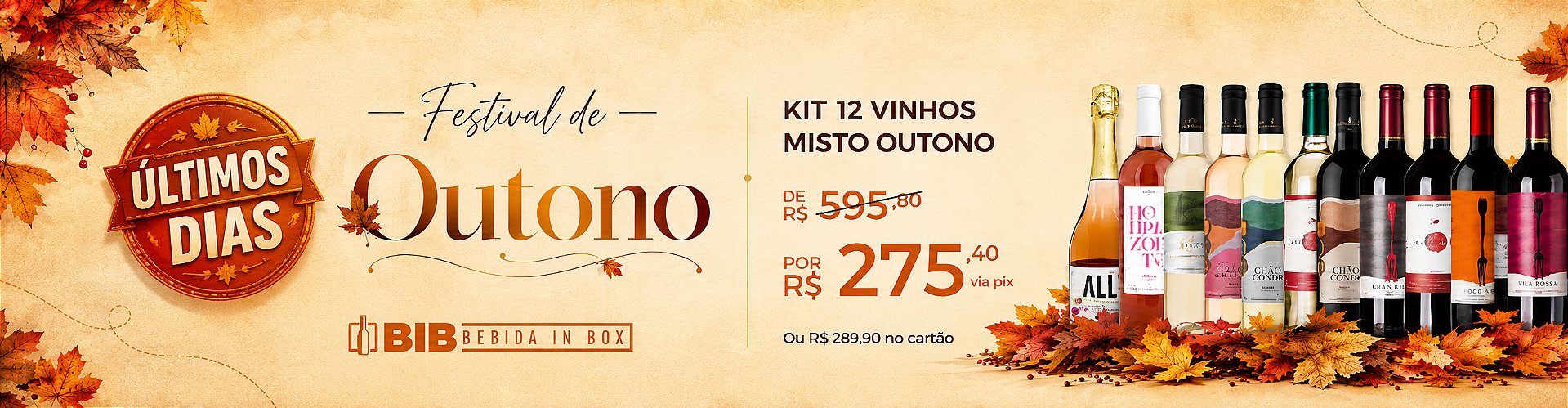 Kit 12 Vinhos Outono