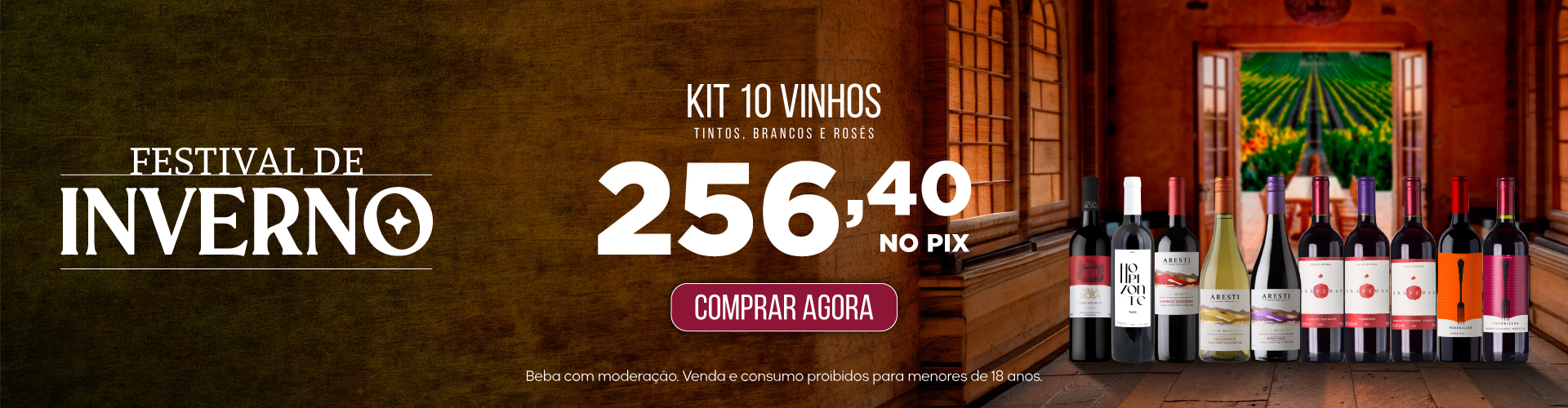 Kit 10 Vinhos De Inverno