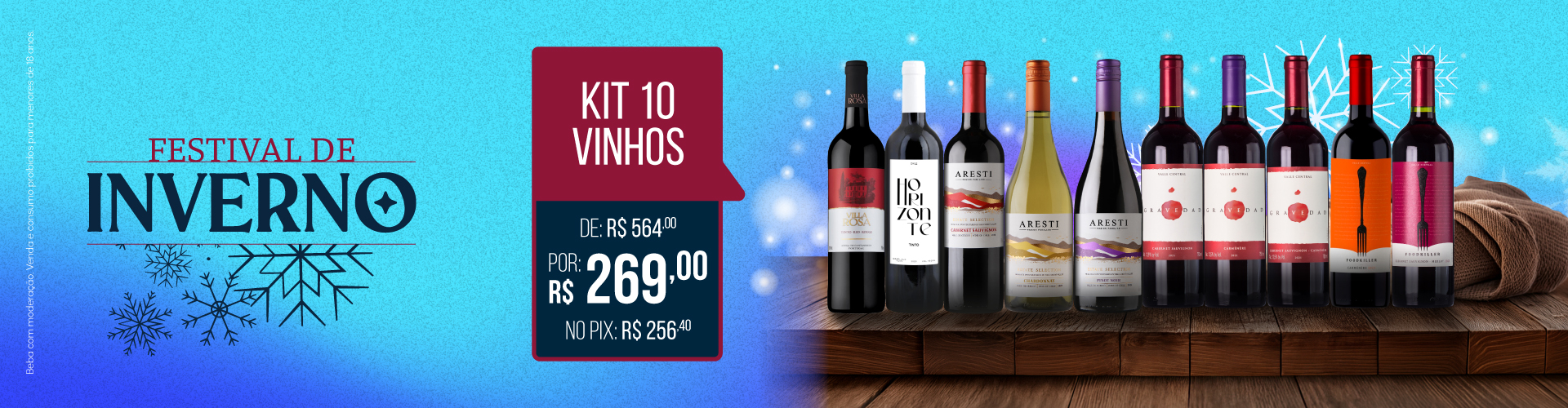 Kit 10 Vinhos De Inverno