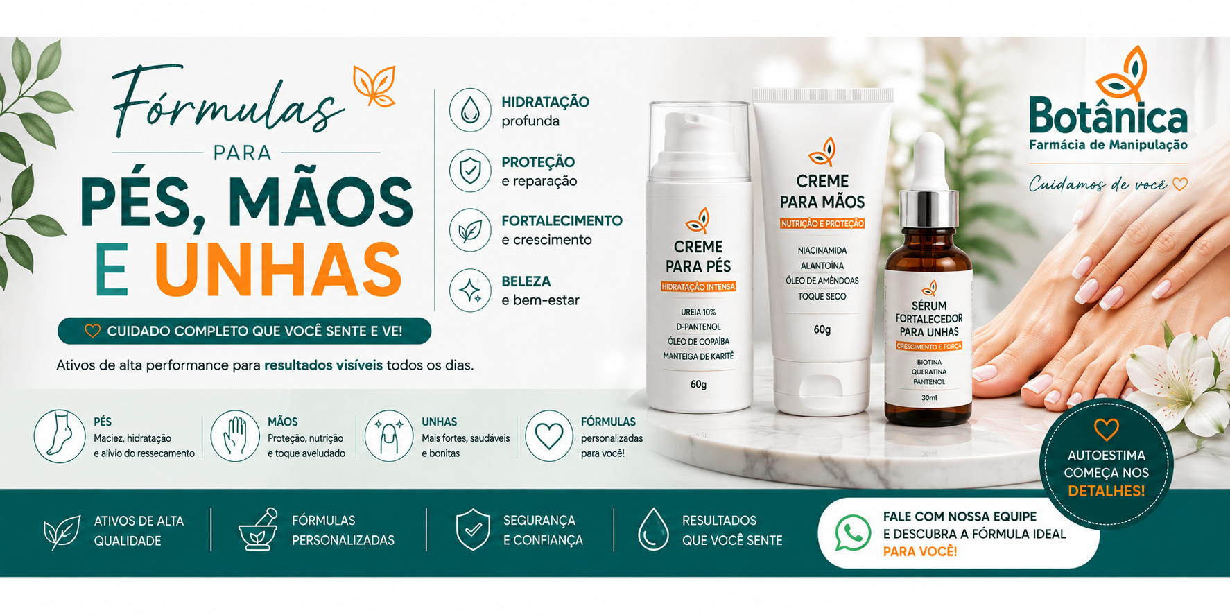 pés mãos e unhas