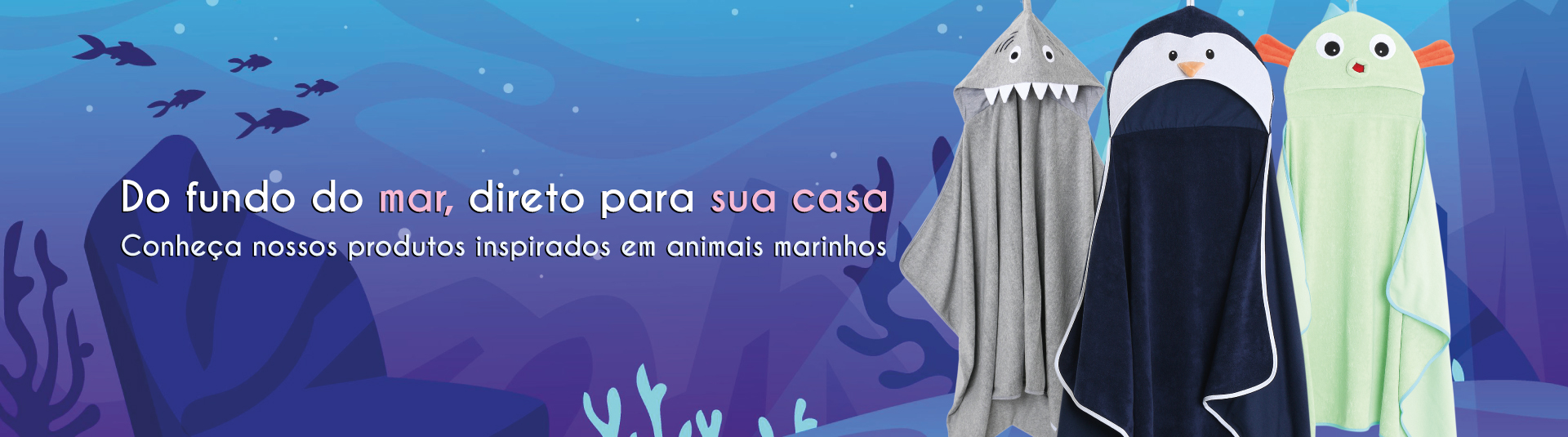 Toalhas Divertidas Animais Marinhos