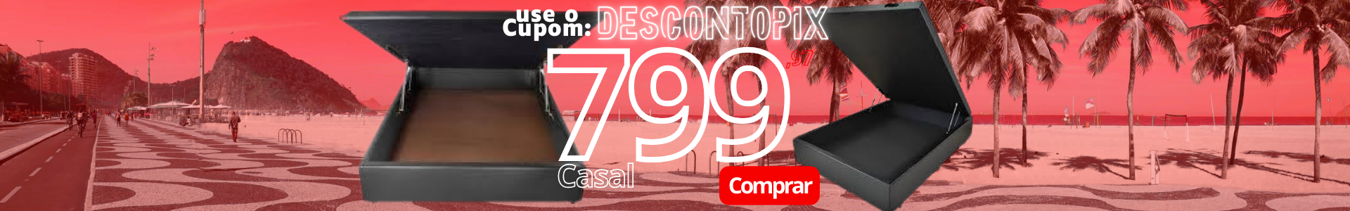 Cama Box Baú Casal Rio de Janeiro e Grande Rio Pague em casa