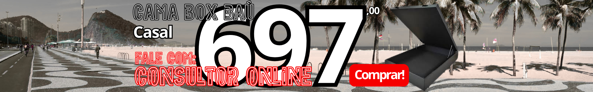 Cama Box Baú Casal Rio de Janeiro e Grande Rio Pague em casa