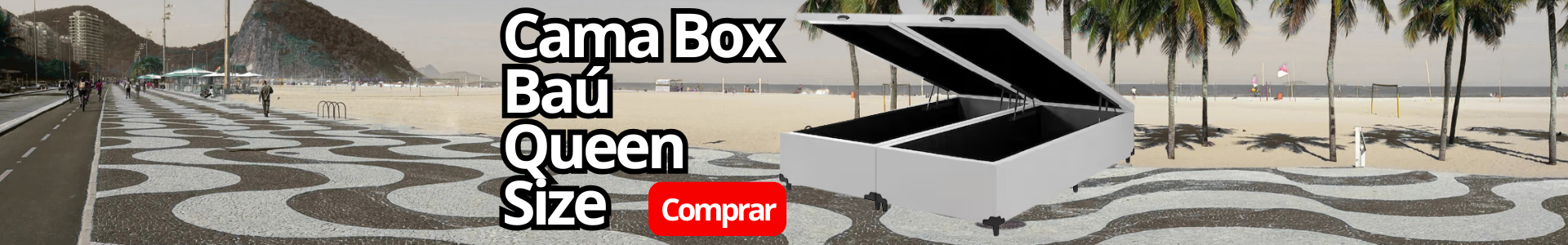 Cama Box Baú Queen Size no Rio de Janeiro com Frete e Montagem Grátis