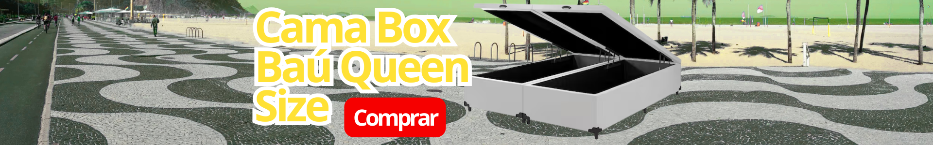 Cama Box Baú Queen Size no Rio de Janeiro com Frete e Montagem Grátis