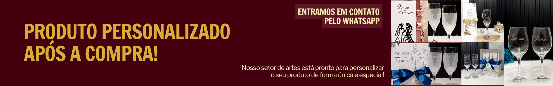 informativo de produto personalizado