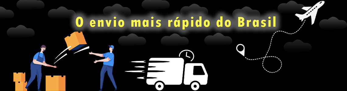 Banner Envio Rápido Fundo Preto