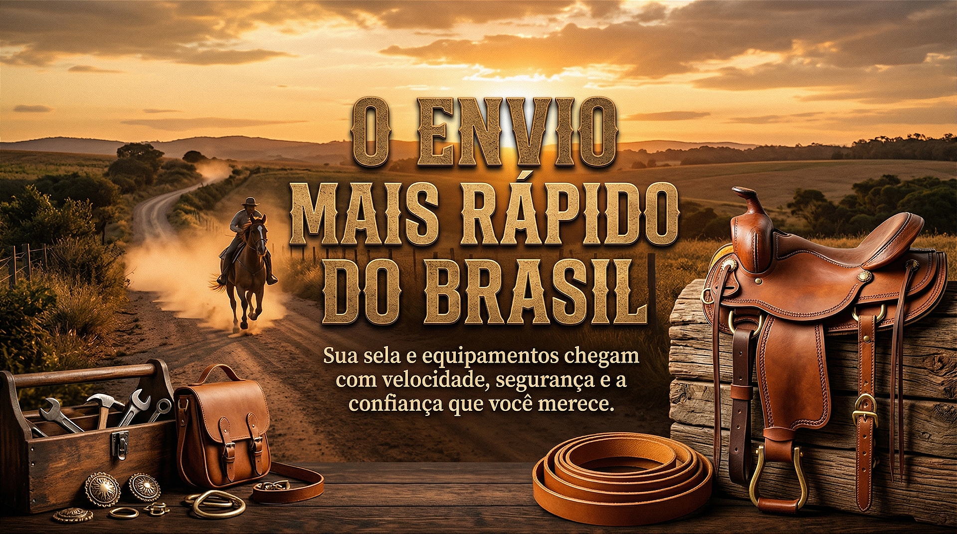 Banner Envio Rápido Fundo Preto