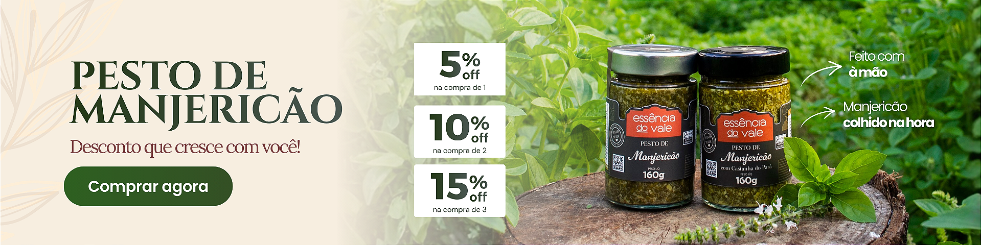 Promoção de Pestos de Manjericão