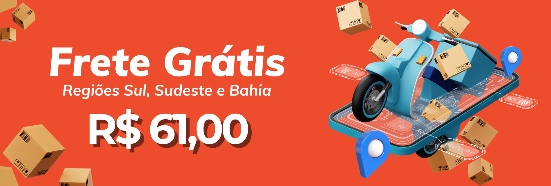 Frete Grátis R$ 61,00