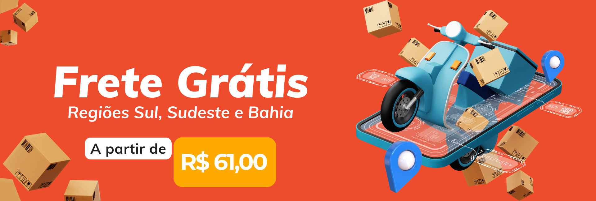 Frete Grátis R$ 61,00