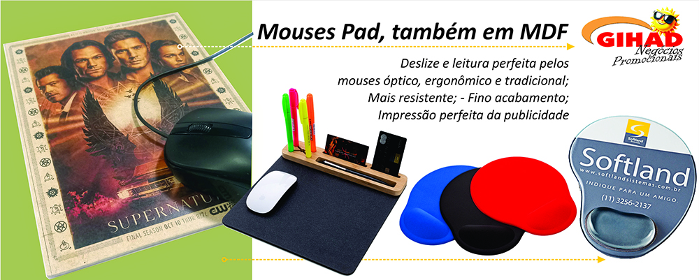 Mouse Pad Óptico, Ergonômico, Gel e Espuma