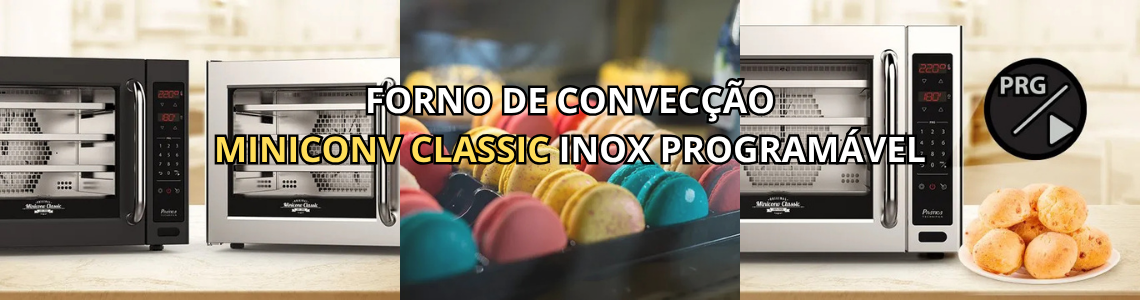 Forno de convecção Miniconv Classic Inox Programável