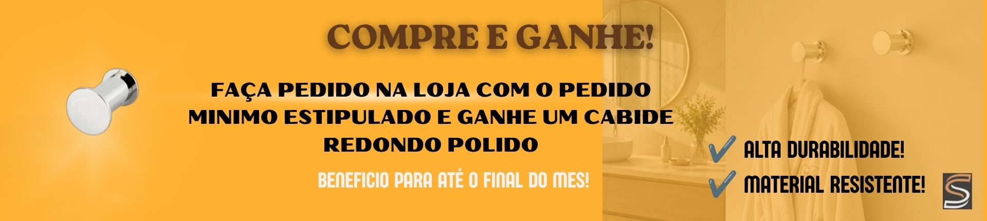 Cabide redondo brinde julho 2026