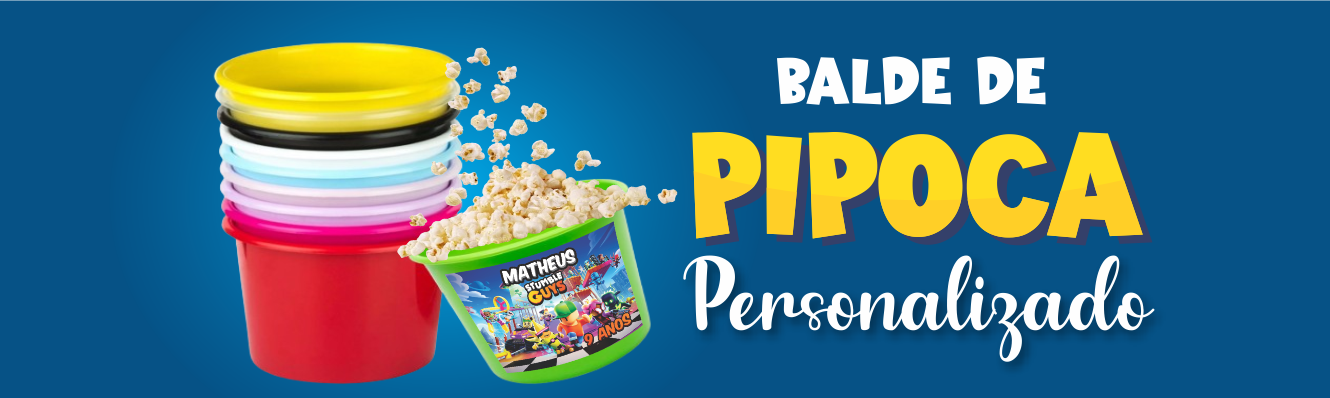 Balde de Pipoca Personalizado