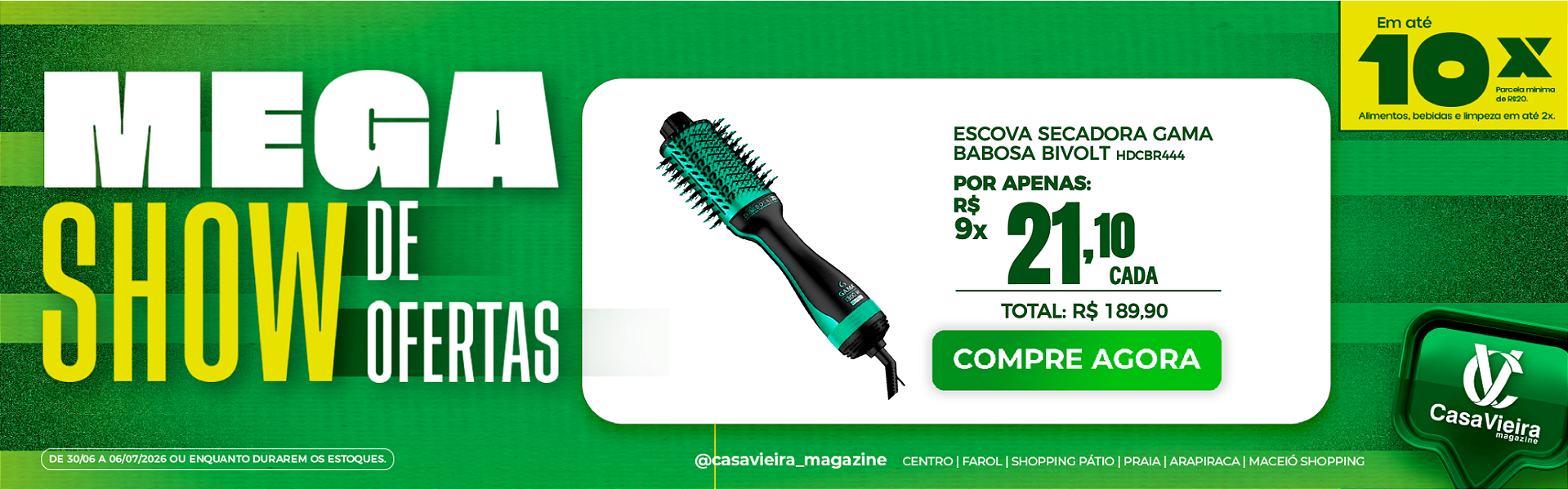 Escova Secadora Gama Babosa Bivolt