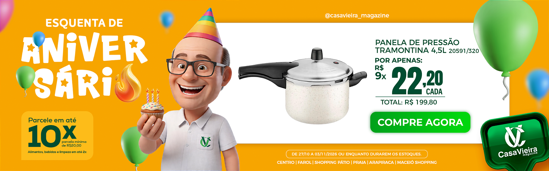 Panela De Pressão Tramontina 4,5L