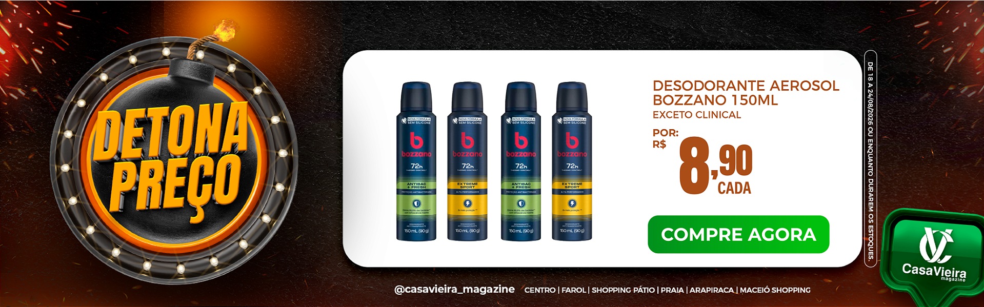 Desodorante Aerosol Bozzano 150ML