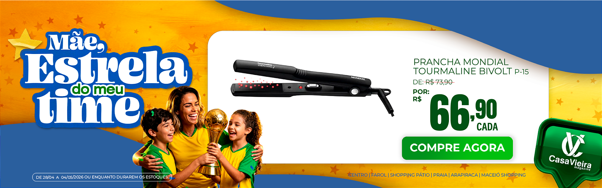 Prancha Mondial Tourmaline Bivolt Preta