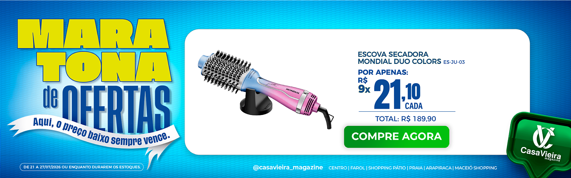 Escova Secadora Mondial Duo Colors
