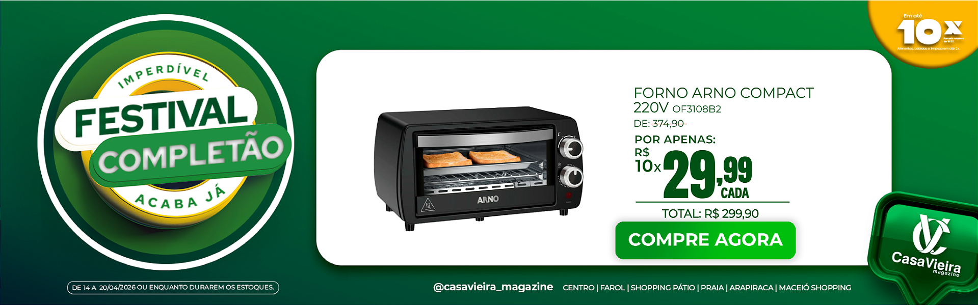 Forno Arno Compact Preto 220V