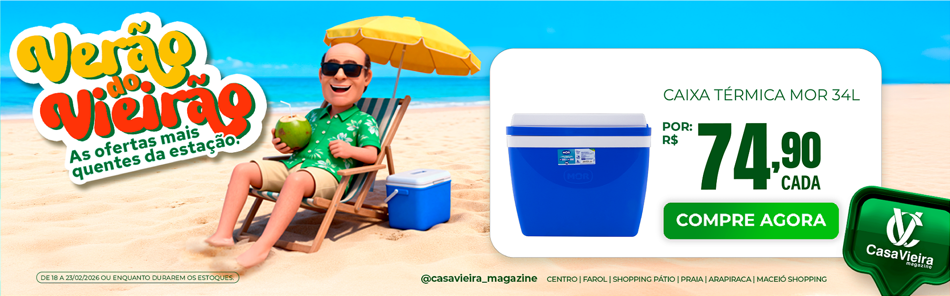 Caixa Térmica Mor 34 Litros