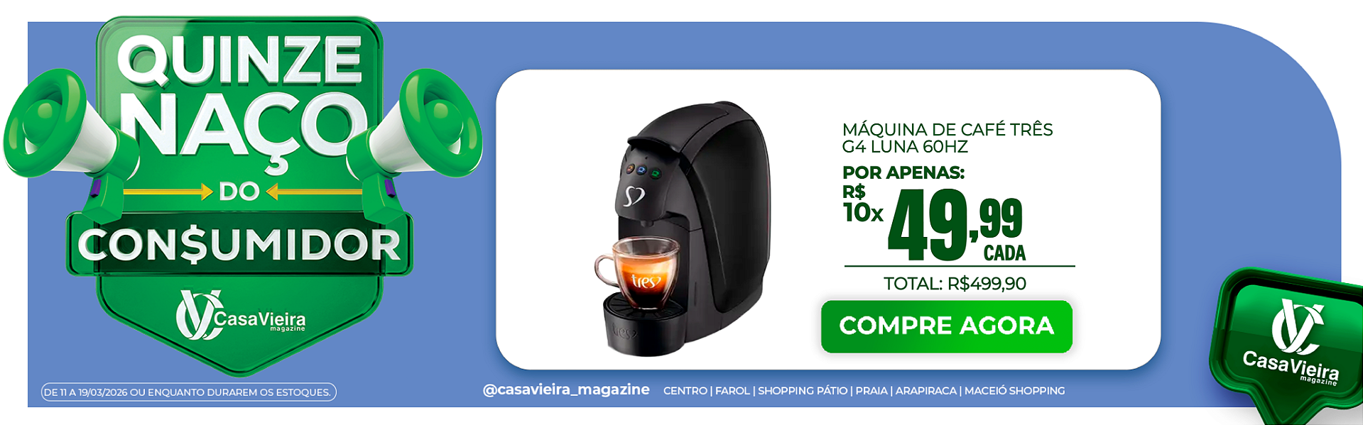 Máquina De Café Três G4 Luna 60HZ Preta