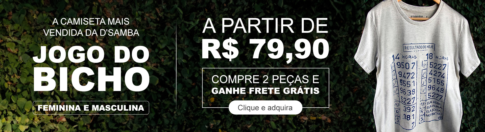 Camiseta Jogo do Bicho