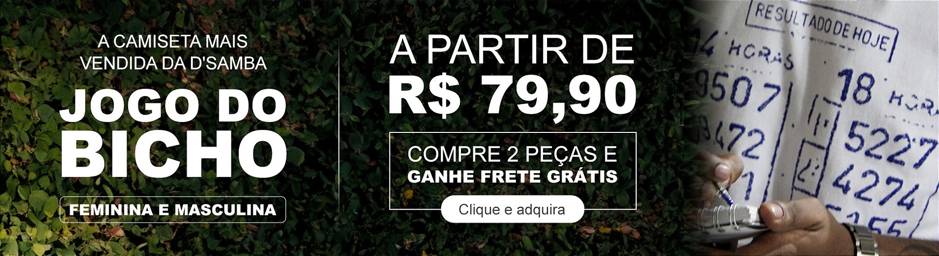 Camiseta Jogo do Bicho