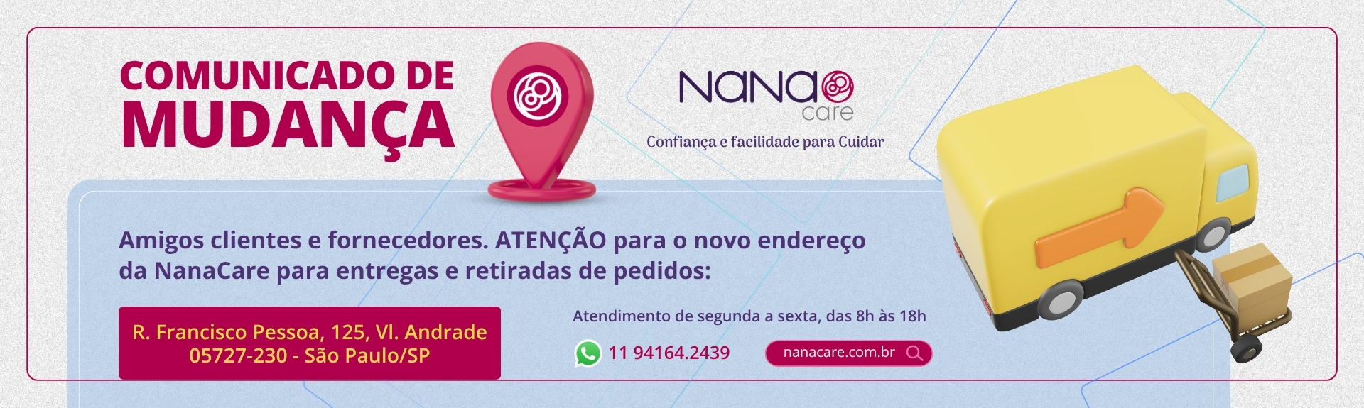Banner novo endereço