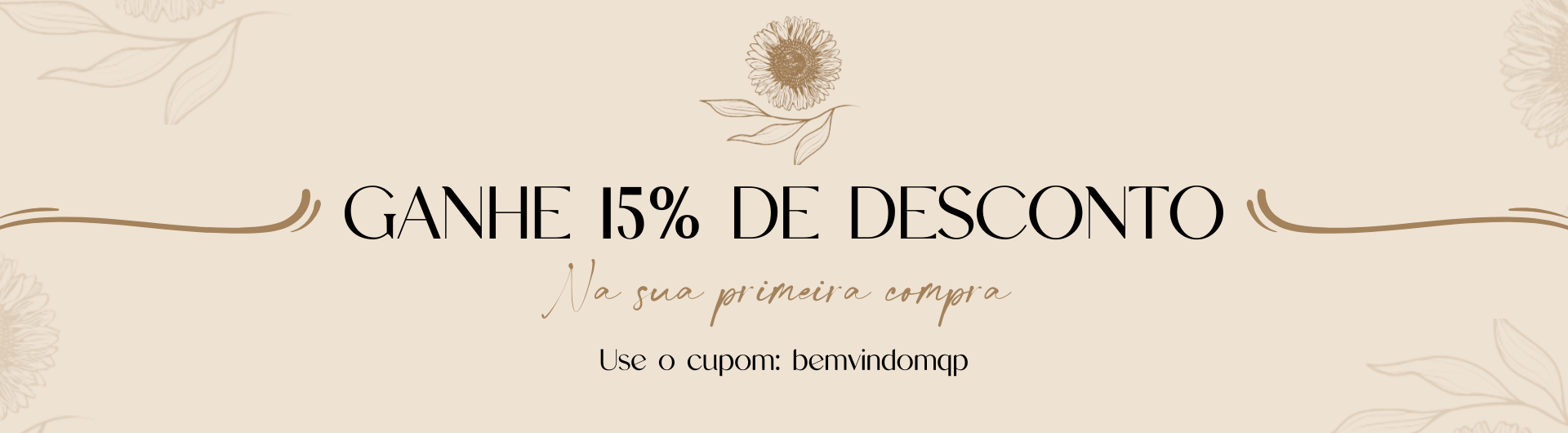 Bem vindso Cupom 15 - LDE