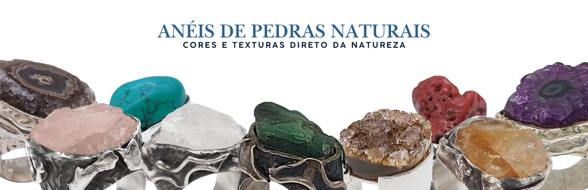 Aneis de Pedras Naturais