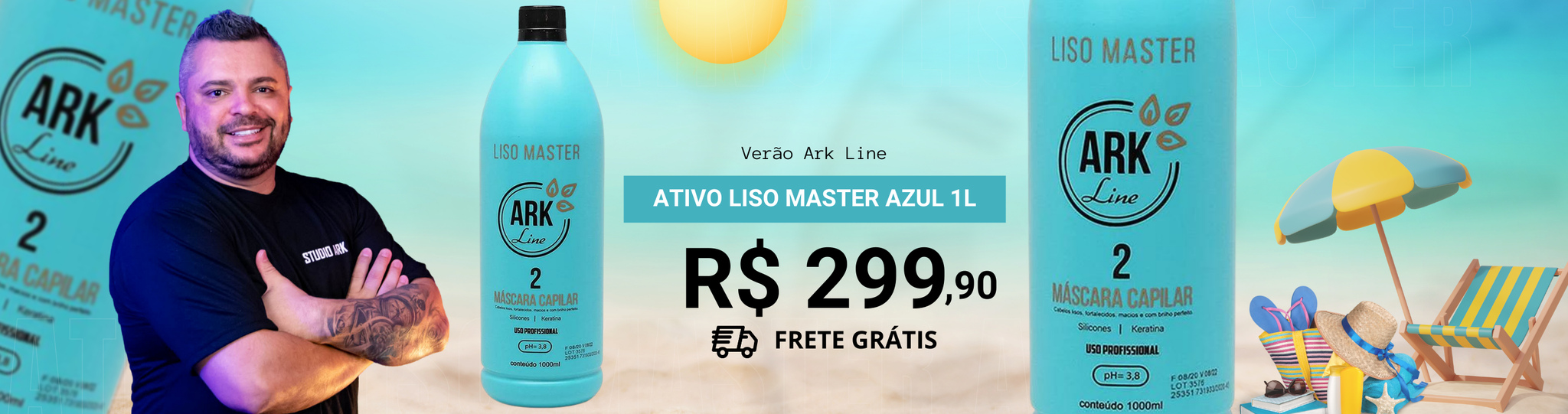 Ativo Liso Master Azul 1L - Promoção